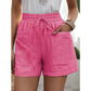 ⏰Last Day Sale 50% OFF ✨Women's High-Waist Drawstring Breathable Shorts - Loose Fit, Cotton Blend, Drawstring Waist👖