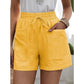 ⏰Last Day Sale 50% OFF ✨Women's High-Waist Drawstring Breathable Shorts - Loose Fit, Cotton Blend, Drawstring Waist👖