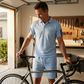 ⌛️LAST DAY SALE 50% OFF!!! 🔥Men's Casual Short-Sleeve Shorts Set- Breathable Cotton Blend, Classic Collar, Striped Accents 🌊