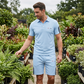 ⌛️LAST DAY SALE 50% OFF!!! 🔥Men's Casual Short-Sleeve Shorts Set- Breathable Cotton Blend, Classic Collar, Striped Accents 🌊