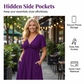 🏖️Summer New Arrive💖⌛️50% OFF NOW!!👗Elegant V-Neck Twist Front Midi Dress with Pockets — Flattering Silhouette, Effortless All-Day Style