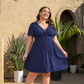 🏖️Summer New Arrive💖⌛️50% OFF NOW!!👗Elegant V-Neck Twist Front Midi Dress with Pockets — Flattering Silhouette, Effortless All-Day Style