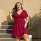 🏖️Summer New Arrive💖⌛️50% OFF NOW!!👗Elegant V-Neck Twist Front Midi Dress with Pockets — Flattering Silhouette, Effortless All-Day Style
