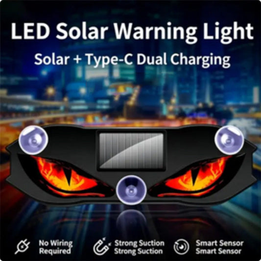 🚨LAST DAY 50% OFF!!!🚗🔆 Solar-Powered LED Car Warning Light ! Solar-powered, weatherproof, automatic activation at dark – for more safety on the roadside🔥🛡️