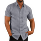 🏖️Summer Hot Sale 50% OFF!👔Men's Casual Short Sleeve Linen Blend Shirt - Stretchable, Breathable & Lightweight for Summer