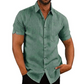 🏖️Summer Hot Sale 50% OFF!👔Men's Casual Short Sleeve Linen Blend Shirt - Stretchable, Breathable & Lightweight for Summer