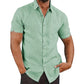 🏖️Summer Hot Sale 50% OFF!👔Men's Casual Short Sleeve Linen Blend Shirt - Stretchable, Breathable & Lightweight for Summer