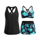 🏖️Summer Hot Sale 50% OFF👙Women's 3-piece tankini swimsuit set with shorts🌊