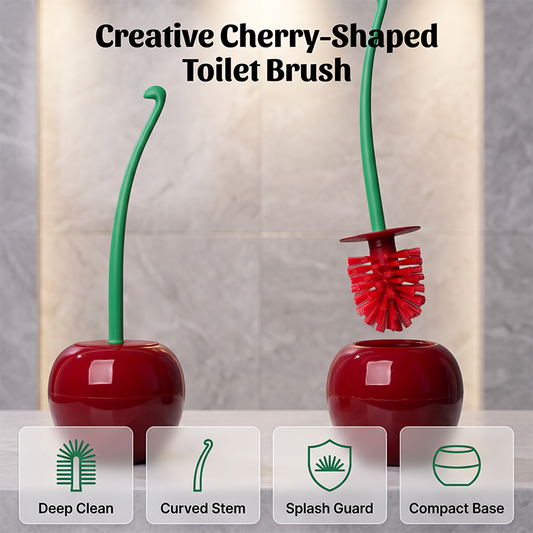 💥New Collection Limited 50% OFF NOW🍒 Creative Cherry-Shaped Toilet Brush – Cute Bathroom Accessory