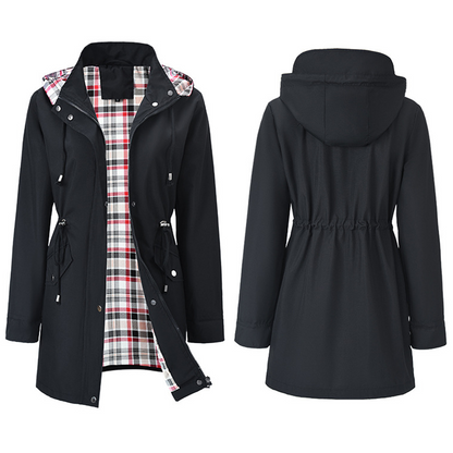🔥HOT SALE!🧥Women Waterproof Long Hooded Trench Coats