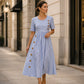 🎉LIMITED TIME 50% OFF!👗Striped Pocket Dress – Soft & Versatile Everyday Style✨