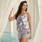 🏖️Summer Hot Sale 50% OFF👙Women's Floral Print Tankini Two-Piece Swimsuit