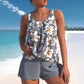 🏖️Summer Hot Sale 50% OFF👙Women's Floral Print Tankini Two-Piece Swimsuit