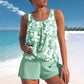 🏖️Summer Hot Sale 50% OFF👙Women's Floral Print Tankini Two-Piece Swimsuit