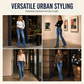 🎉🚨50% OFF!🎁🔥Offer ends tonight! Women's High-Waist Destroyed Flare Jeans👖
